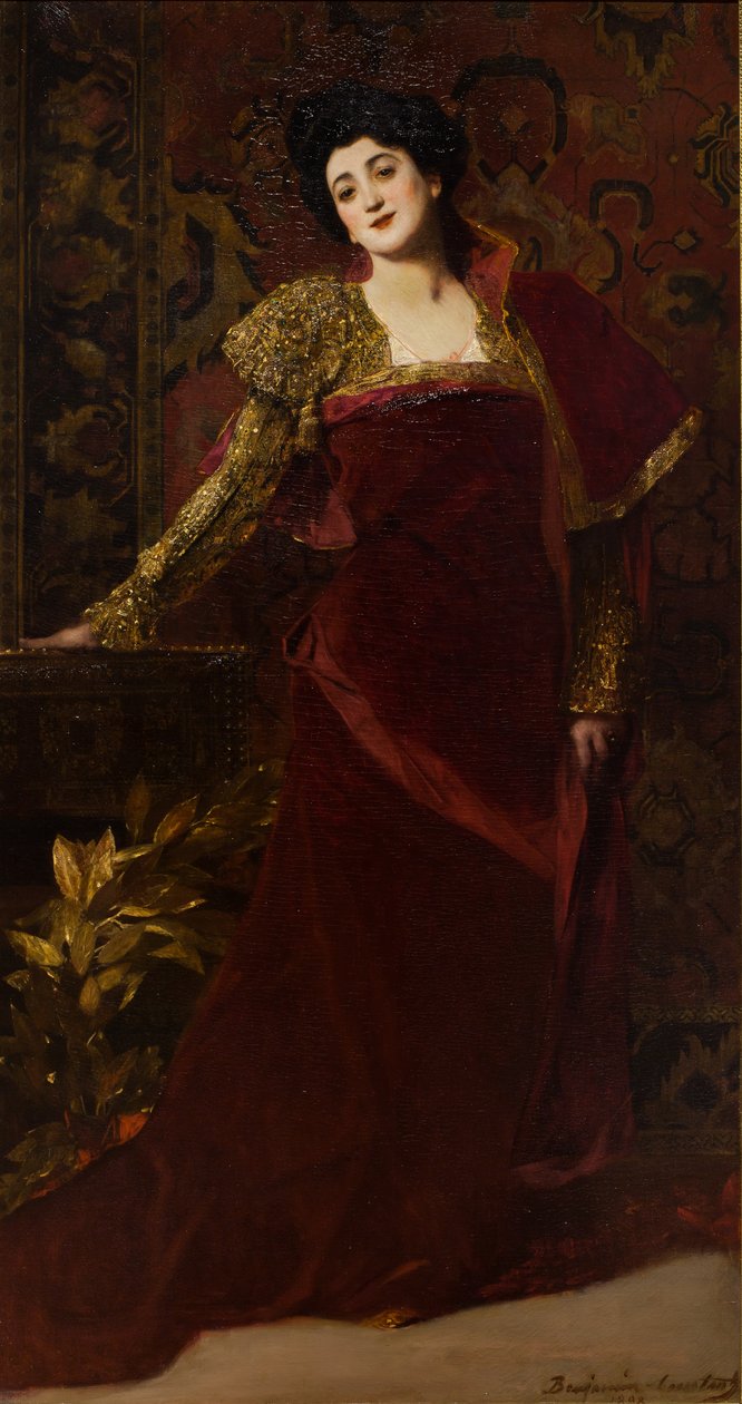Porträtt av Emma Calve av Jean Joseph Benjamin Constant