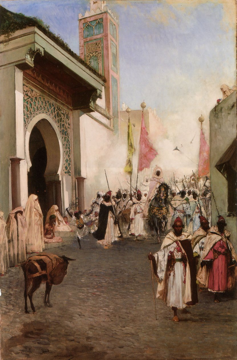 Mahomet II:s intåg i Konstantinopel (olja på duk) av Jean Joseph Benjamin Constant