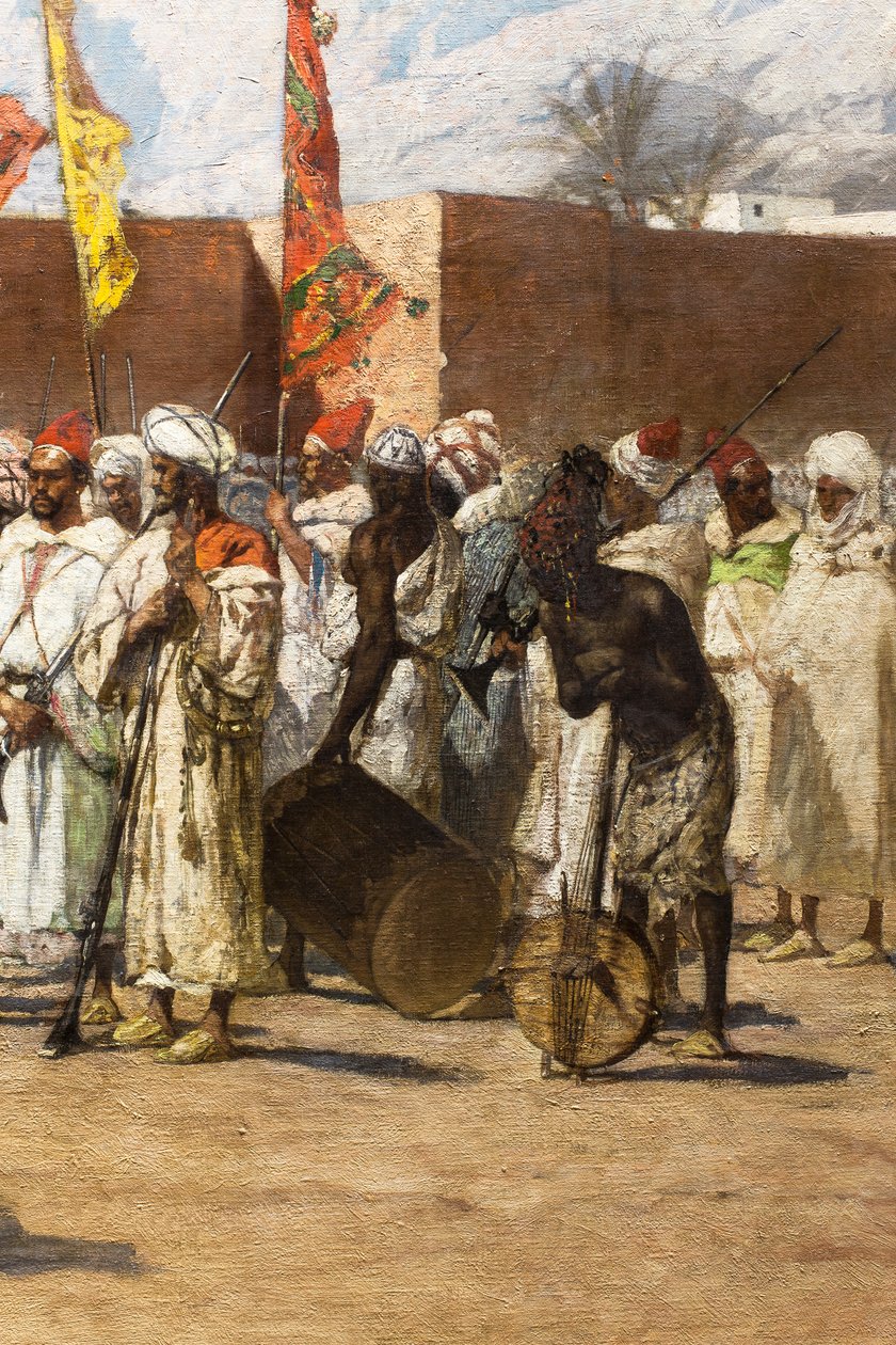 De sista rebellerna, marockansk historisk scen (detalj) av Jean Joseph Benjamin Constant