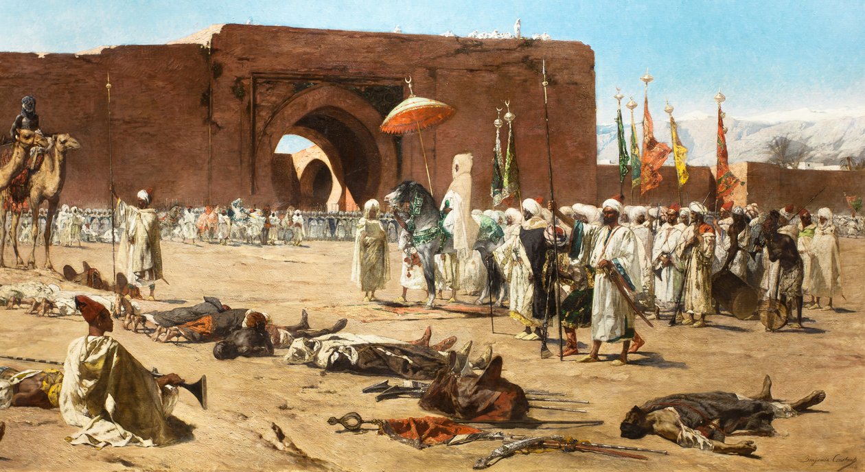 De sista rebellerna, marockansk historisk scen (detalj) av Jean Joseph Benjamin Constant