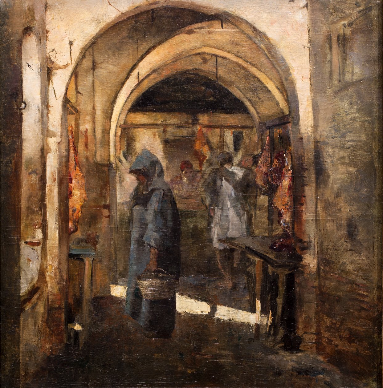 Slakteriet, andra hälften av 1800-talet. (Olja på duk) av Jean Joseph Benjamin Constant