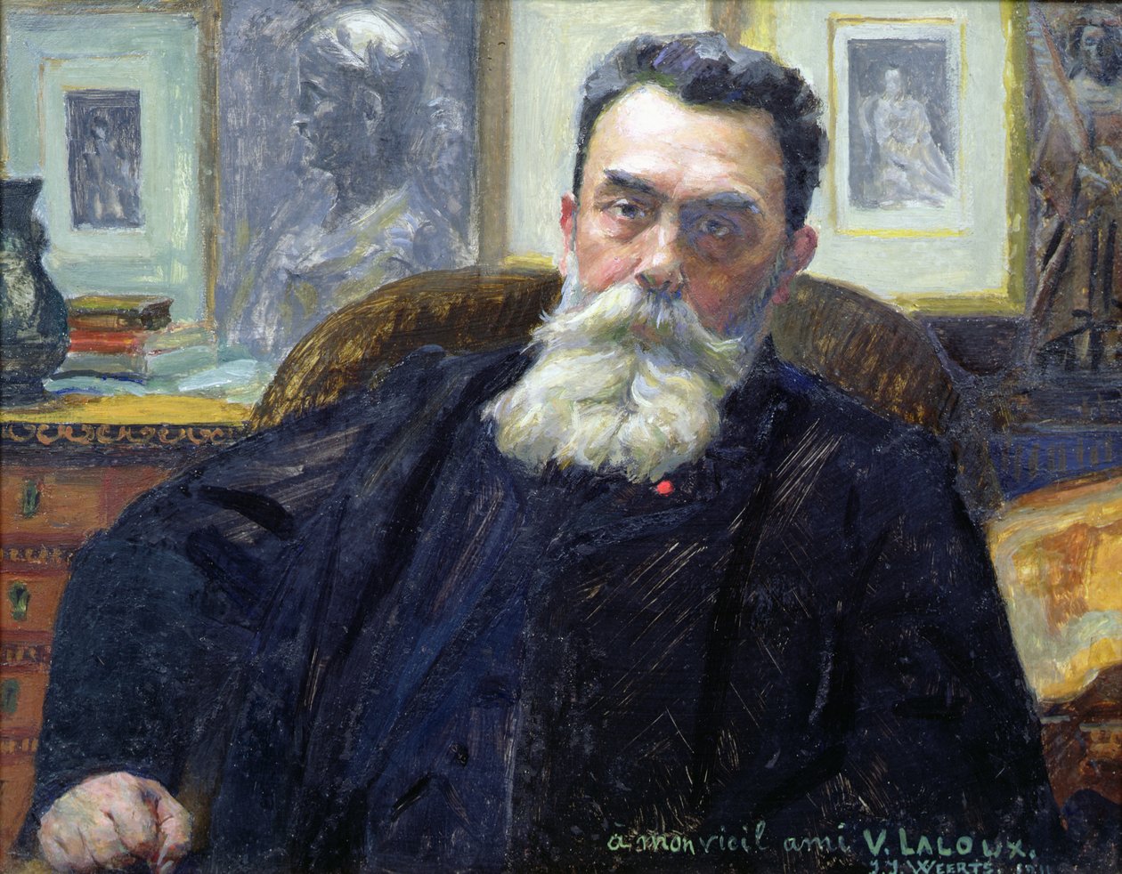 Porträtt av Victor A. Laloux (1850-1937) 1911 av Jean Joseph Weerts