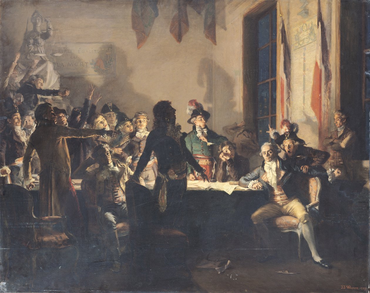 Natten mellan den 8:e och 9:e Thermidor, 27-28 juli 1794 av Jean Joseph Weerts