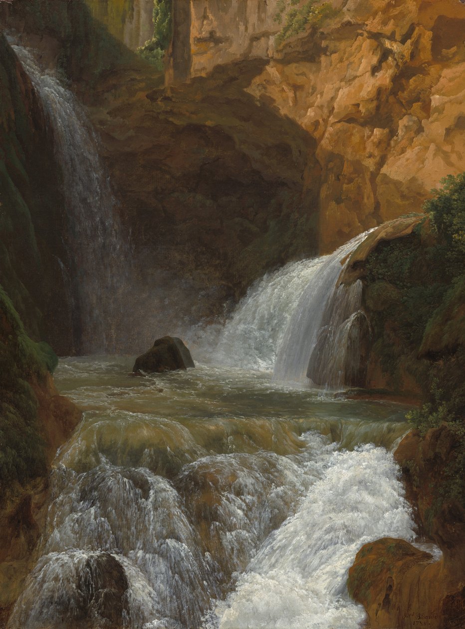 Utsikt över vattenfallen i Tivoli, 1788. av Jean Joseph Xavier Bidauld