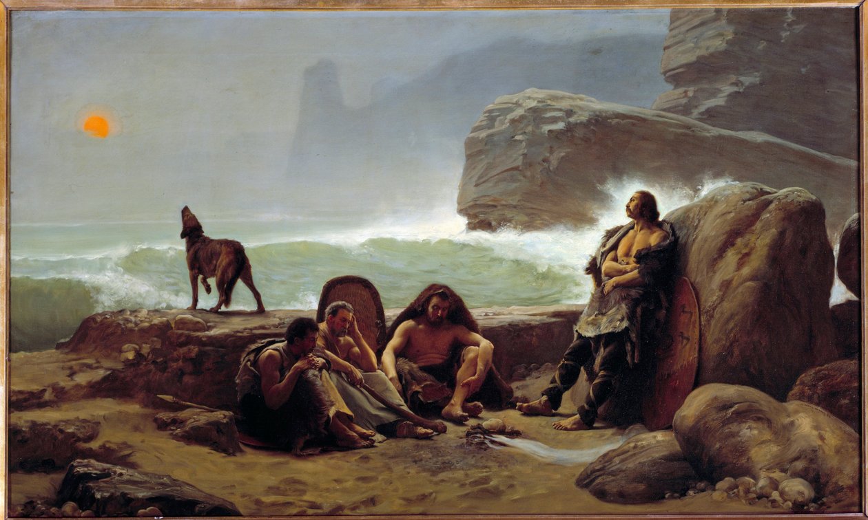 Galliska oddsvakter. Målning av Jean Jules Antoine Lecomte Du Nouy (1842-1923) av Jean Jules Antoine Lecomte du Nouy