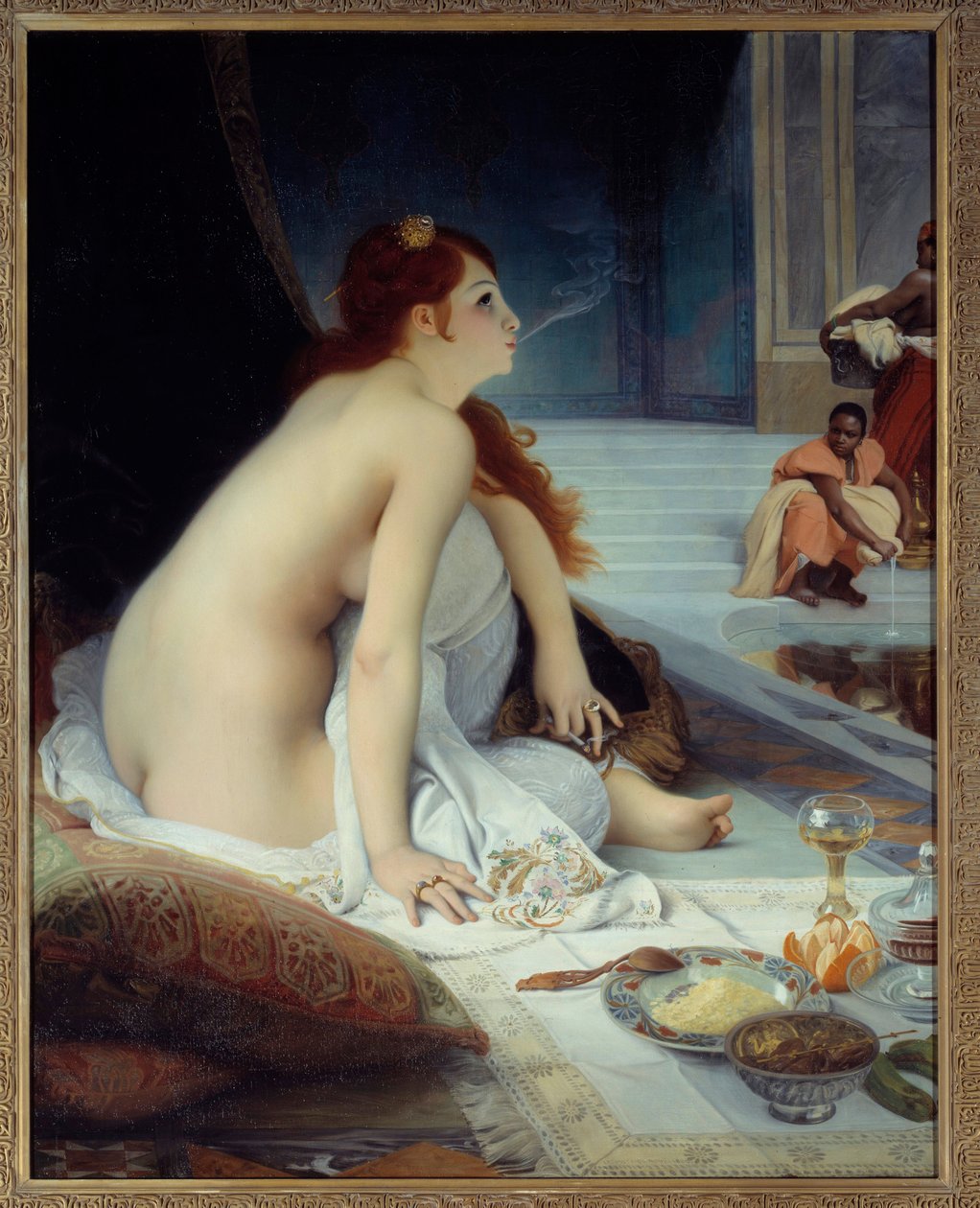 Orientalism: "" Den vita slaven"" Målning av Jean Jules Antoine Lecomte du Nouy (1842-1923) 1888 Sön. 1,46x1,18 m Nantes, Museum of Fine Arts - Orientalism: “” Den vita slaven”””. Målning av Jean Jules Antoine Lecomte du Nouy (1842-1923) av Jean Jules Antoine Lecomte du Nouy