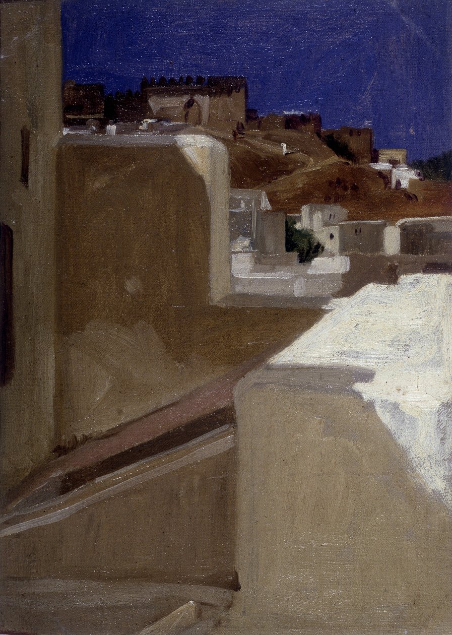 Utsikt över kasbahen (kasbah) från min terrass av Lecomte du Nouy (1842-1923), Tanger av Jean Jules Antoine Lecomte du Nouy