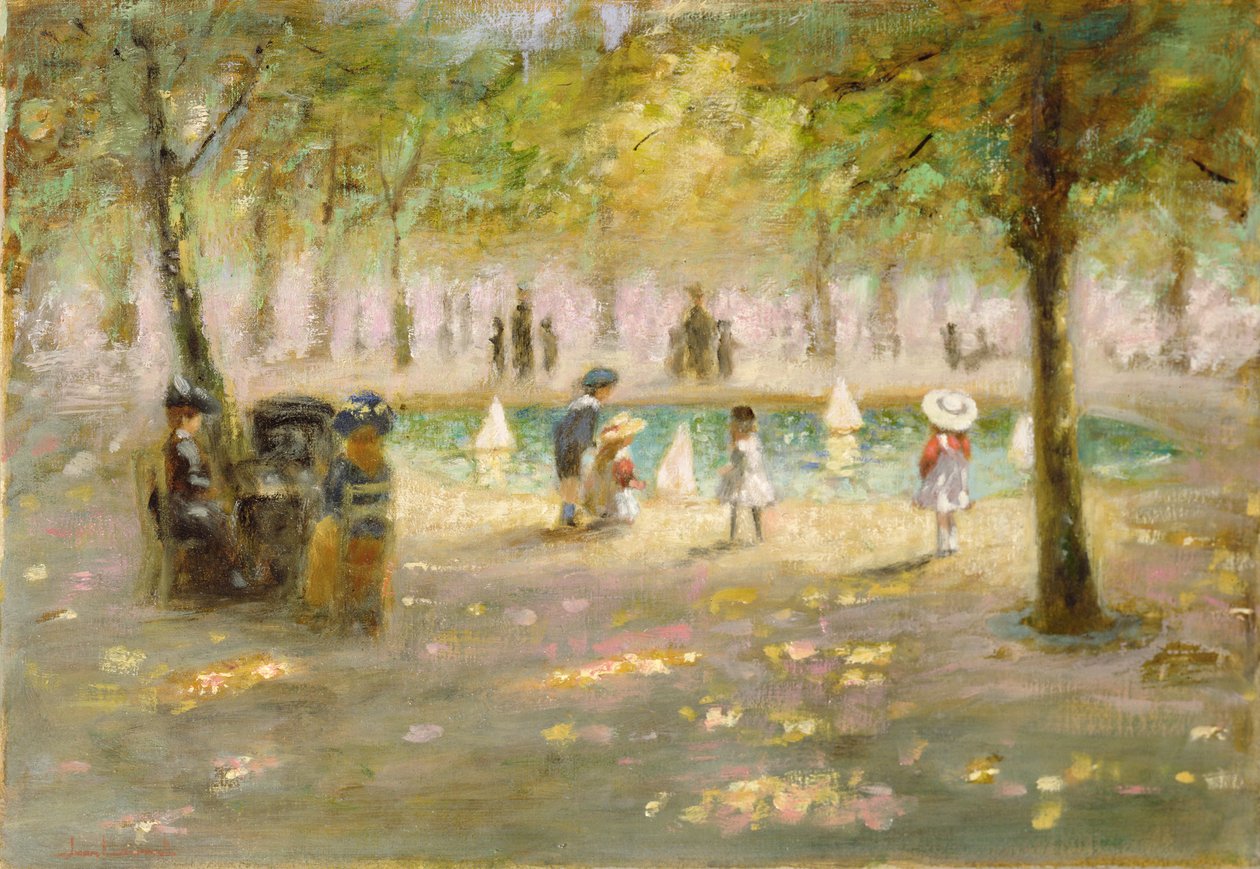 Båtpoolen (olja på duk) av Jean Laurent