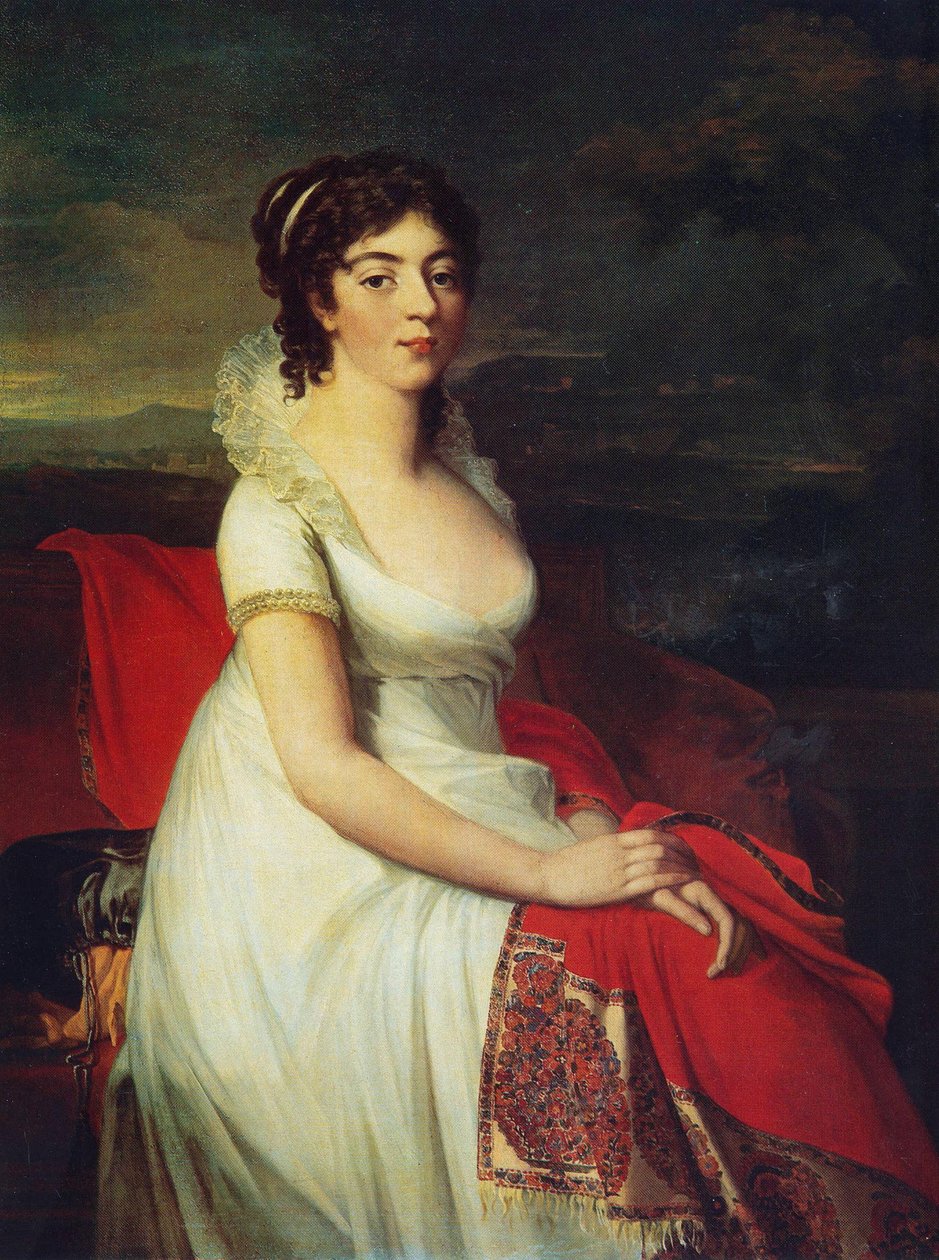 Porträtt av prinsessan Yelizaveta Shakhovskaya av Jean Laurent Mosnier