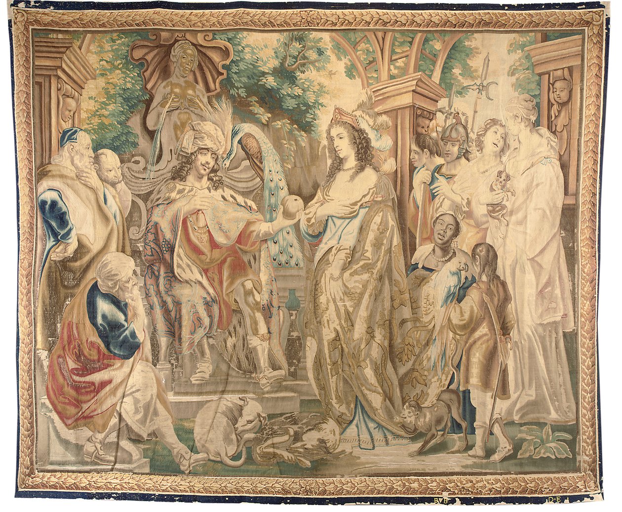 Brysseltapet från en uppsättning om sex, ca 1650 (ull & siden) av Jean Le and Eggermans Daniel II Clerc