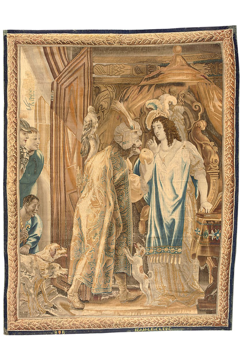 Brysseltapet från en uppsättning om sex, ca 1650 (ull & siden) av Jean Le and Eggermans Daniel II Clerc