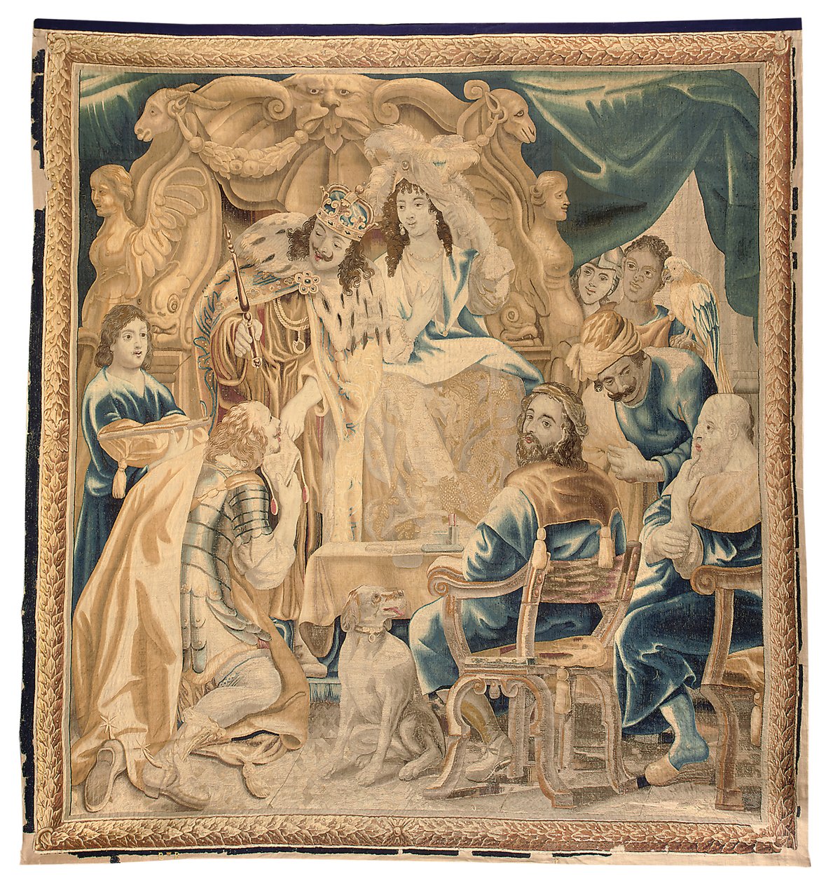 Brysseltapet från en uppsättning om sex, ca 1650 (ull & siden) av Jean Le and Eggermans Daniel II Clerc