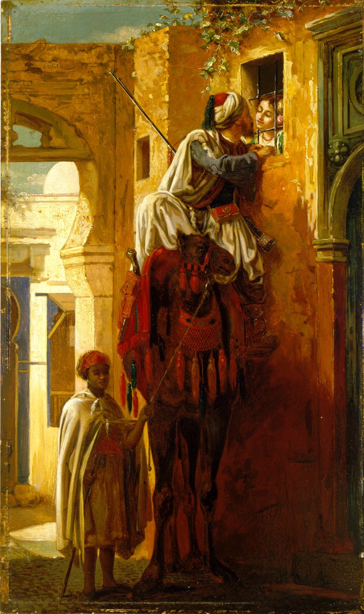 Trystet av Jean Leon (attr. to) Gerome