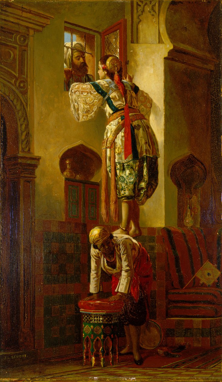 Trystet av Jean Leon (attr. to) Gerome