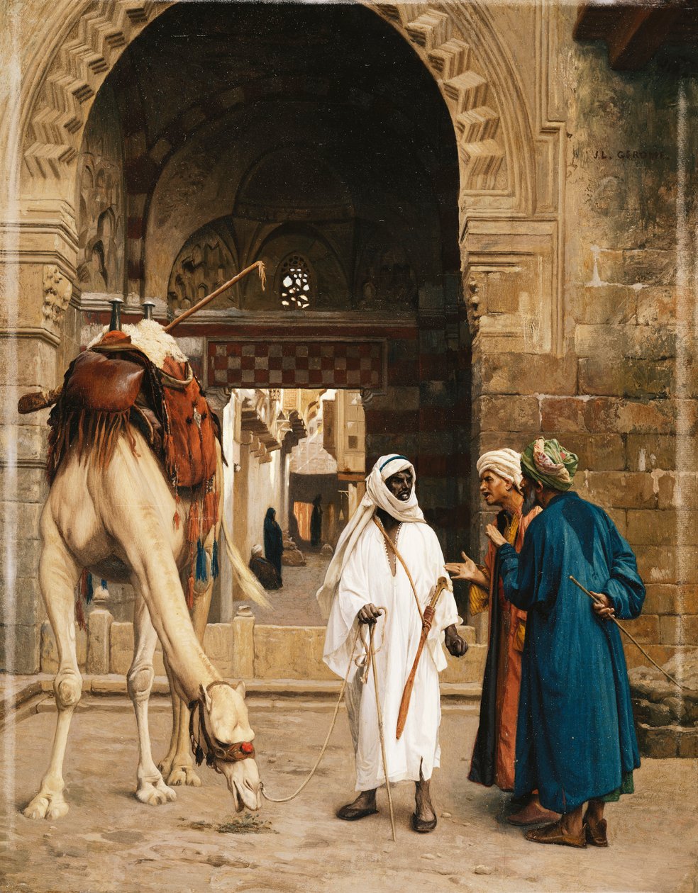 En tvist bland araber; Dispute d"Arabes, 1872 av Jean Leon Gerome