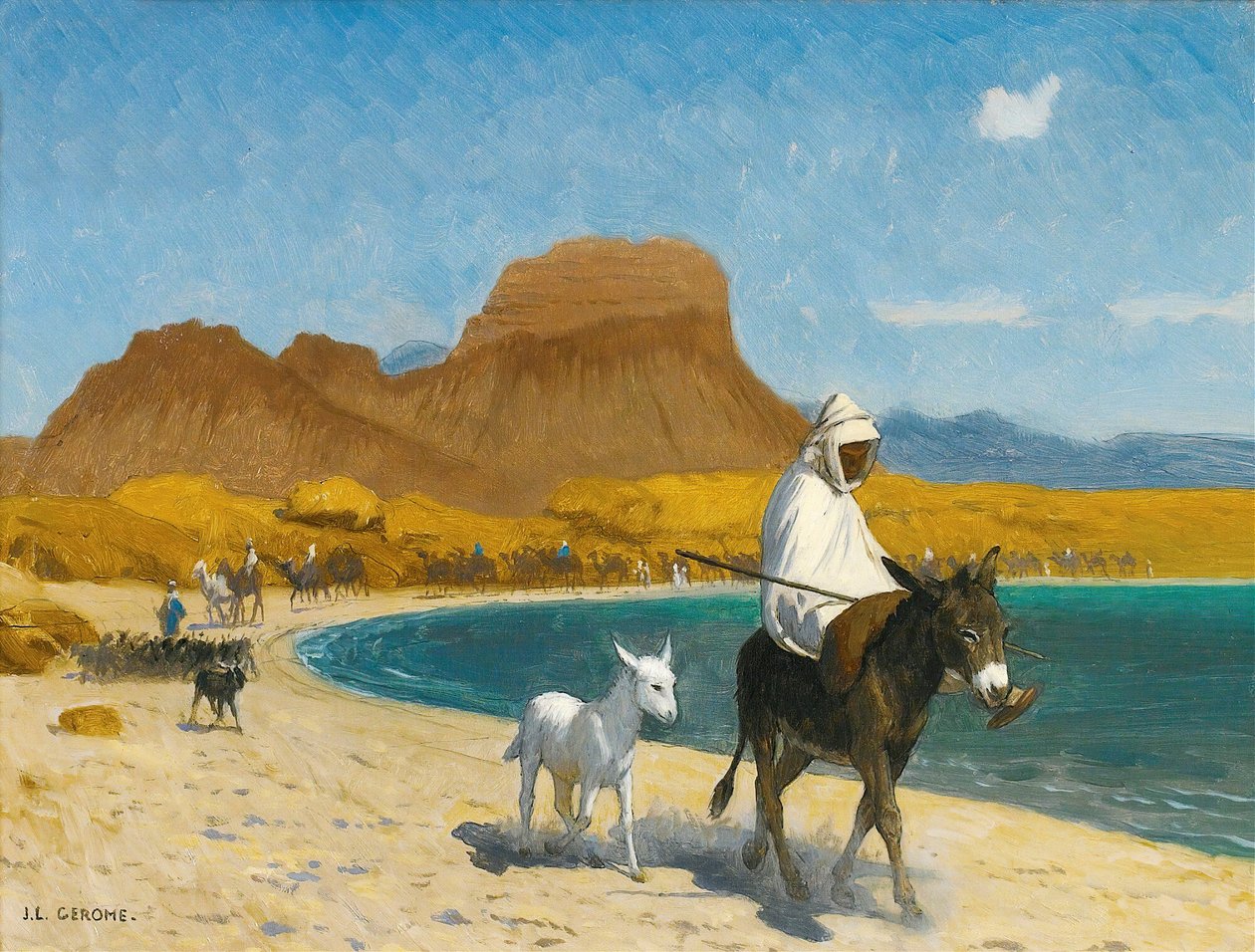 Akaba Gulf (olja på duk) av Jean Leon Gerome