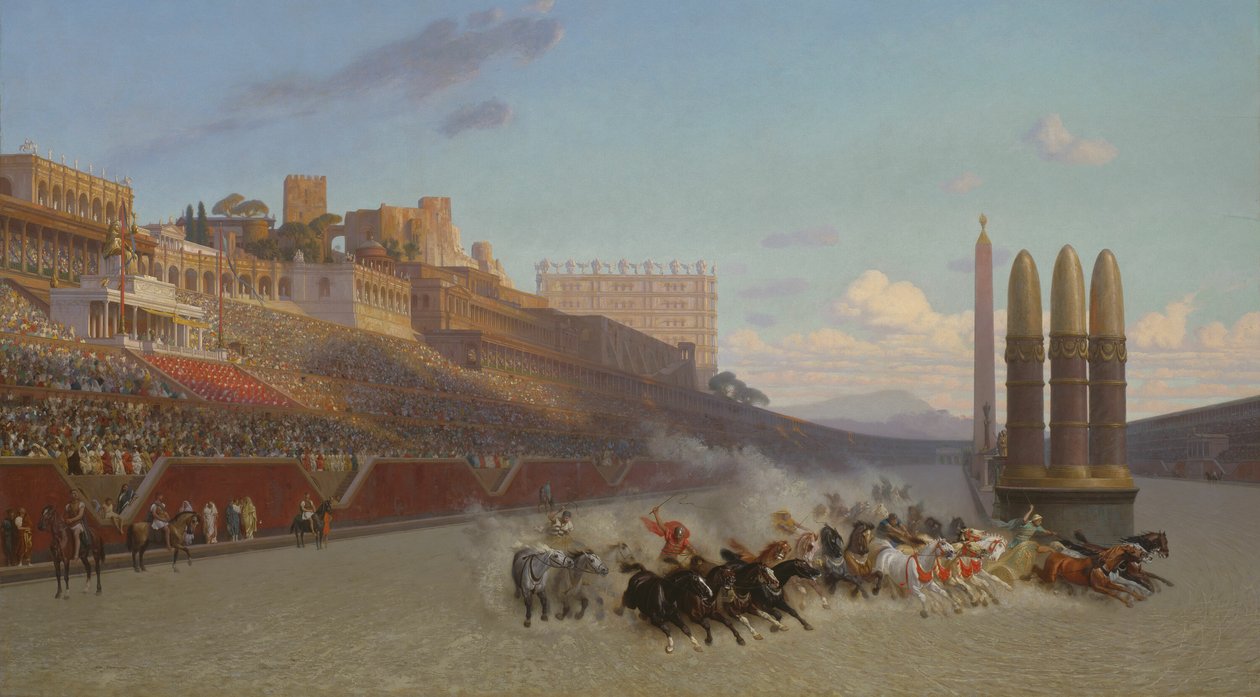 Vagnkapplöpning av Jean Leon Gerome