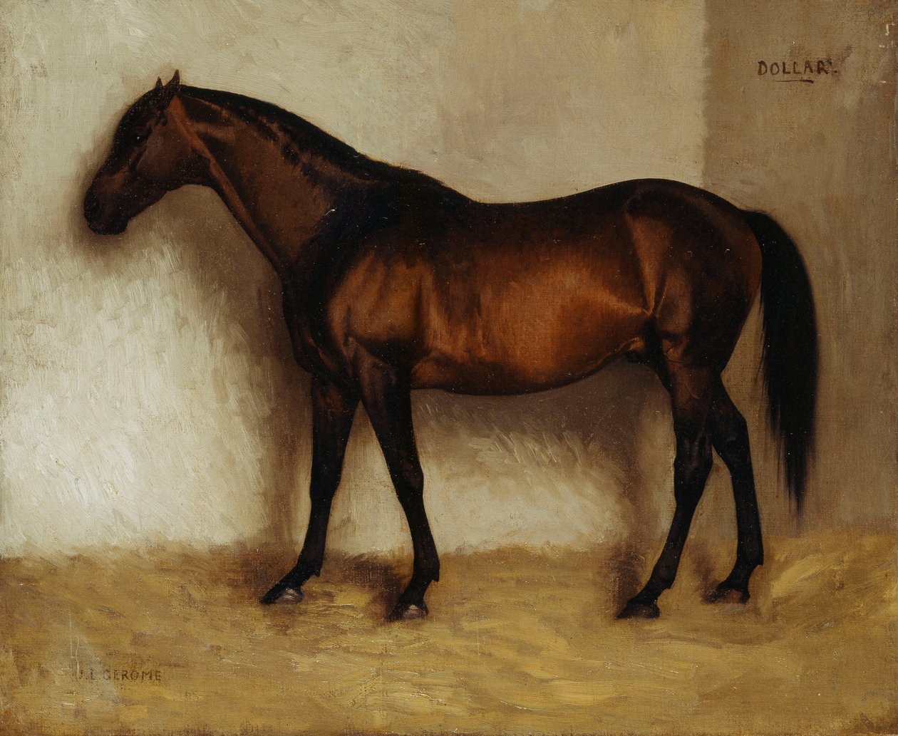 Dollar, en vikjägare i en lös låda, av Jean Leon Gerome
