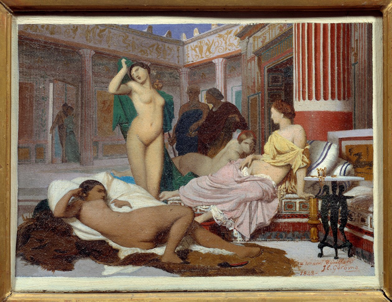Grekisk interiör. Målning av Jean Leon Gerome (1824-1904) av Jean Leon Gerome