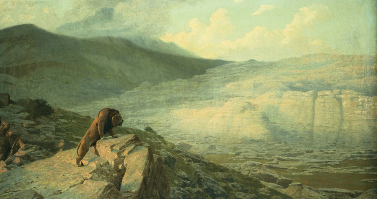 Lejon på vakt, av Jean Leon Gerome