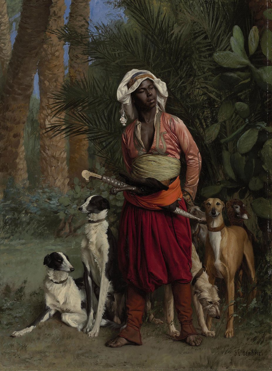 Master of the Hounds (olja på duk) av Jean Leon Gerome