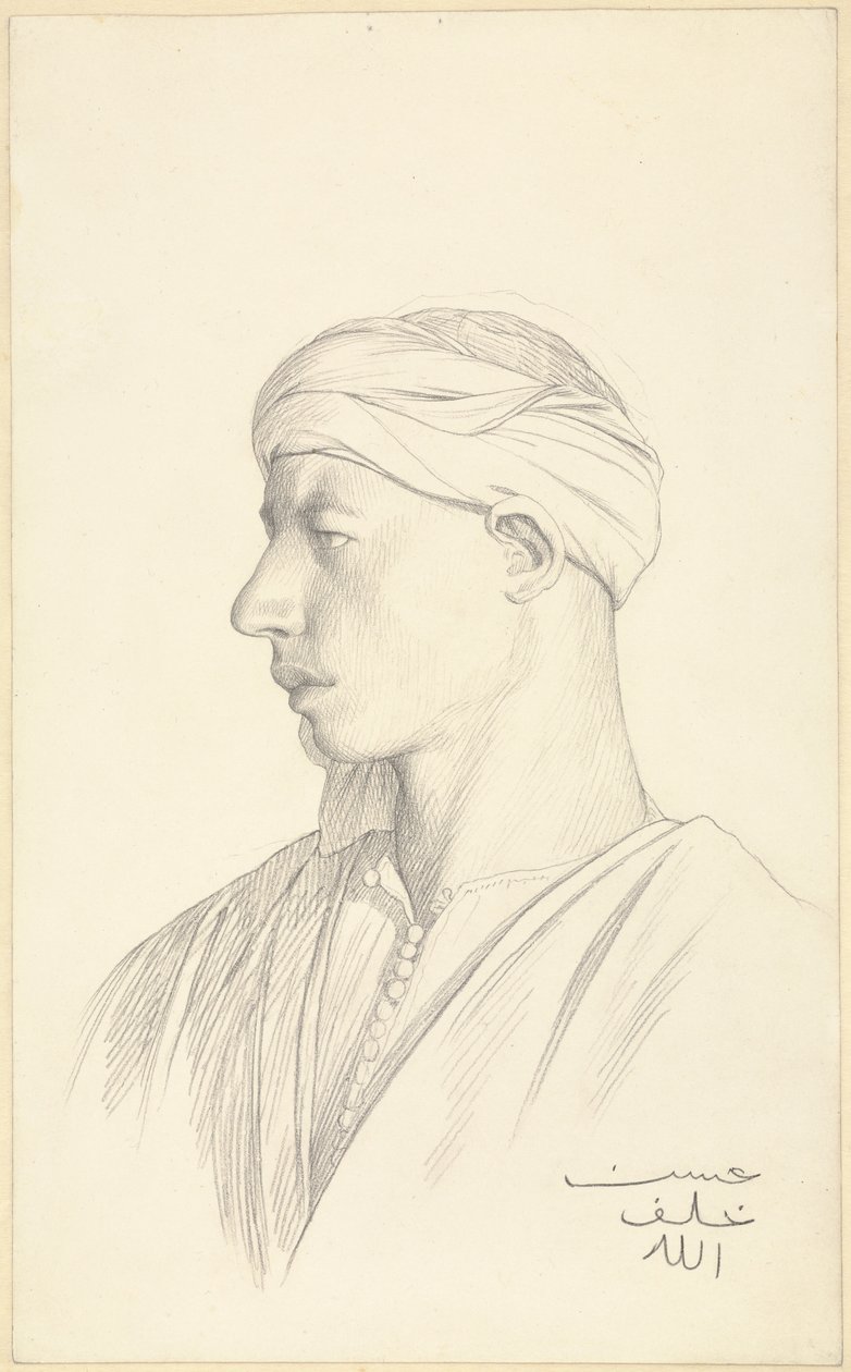 Porträtt av en egyptisk fellah av Jean Leon Gerome