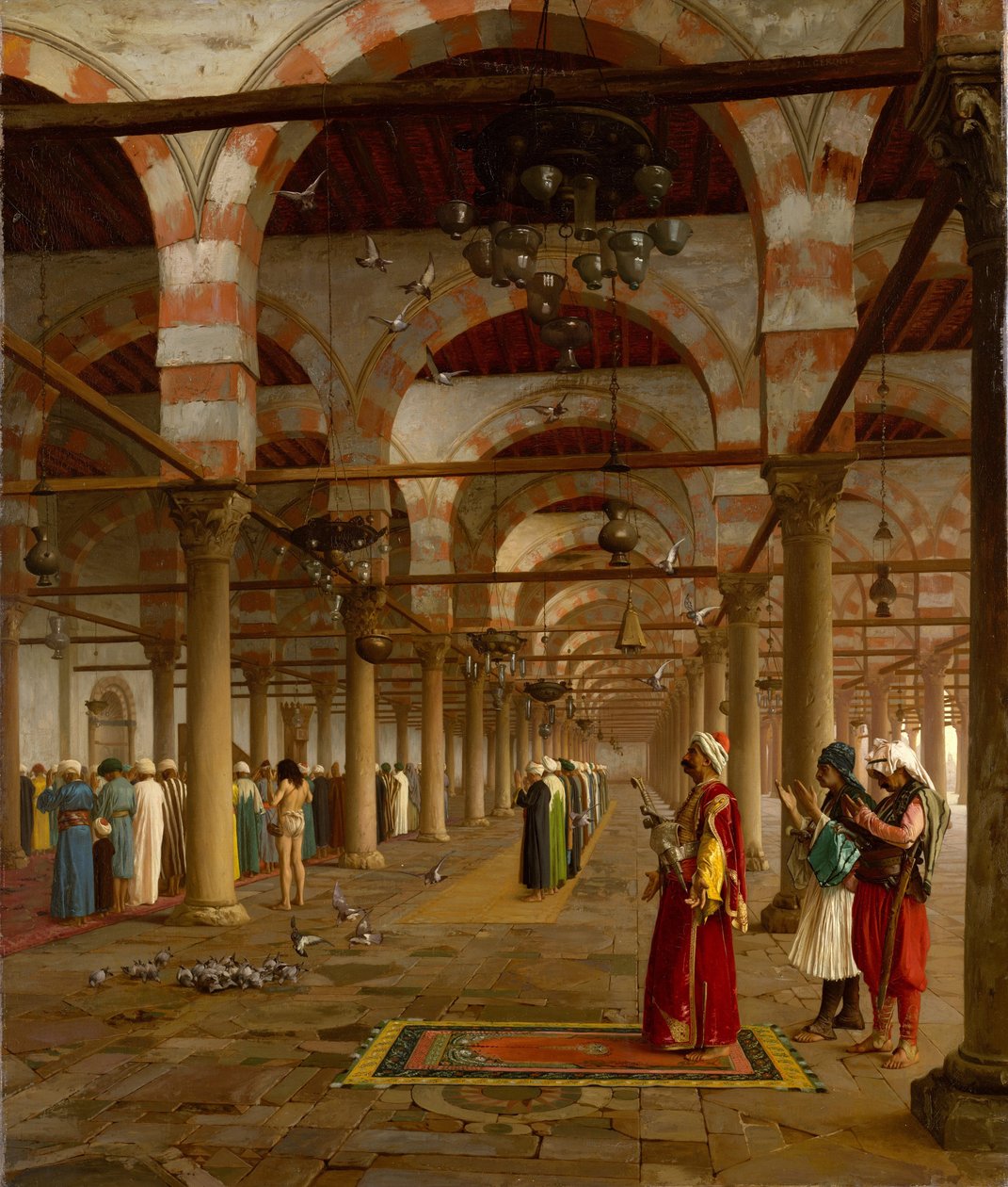 Bön i moskén av Jean Leon Gerome