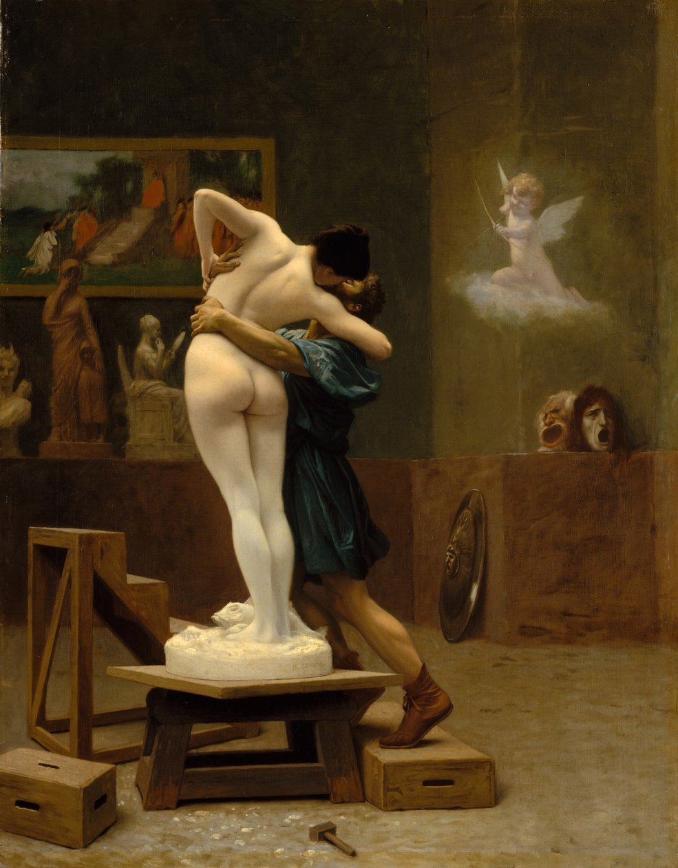 Pygmalion och Galatea, ca 1890 (olja på duk) av Jean Leon Gerome