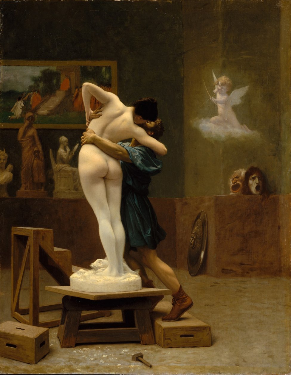 Pygmalion och Galatea, ca. 1890 av Jean Leon Gerome
