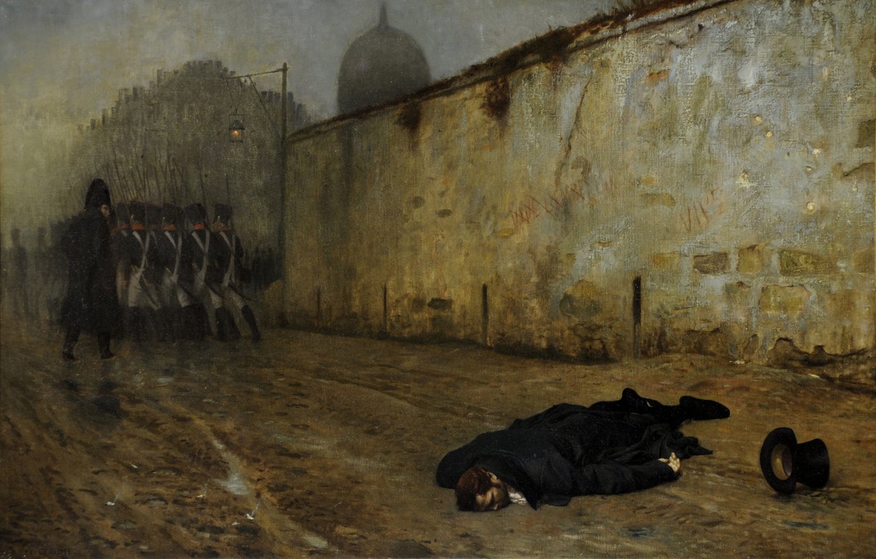 Avrättningen av marskalk Ney (olja på duk) av Jean Leon Gerome