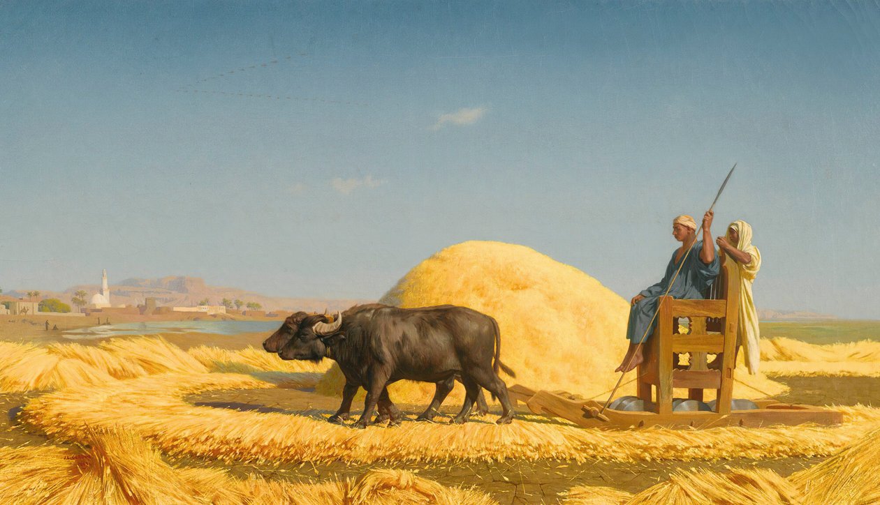 Spannmålsträskarna, Egypten av Jean Leon Gerome