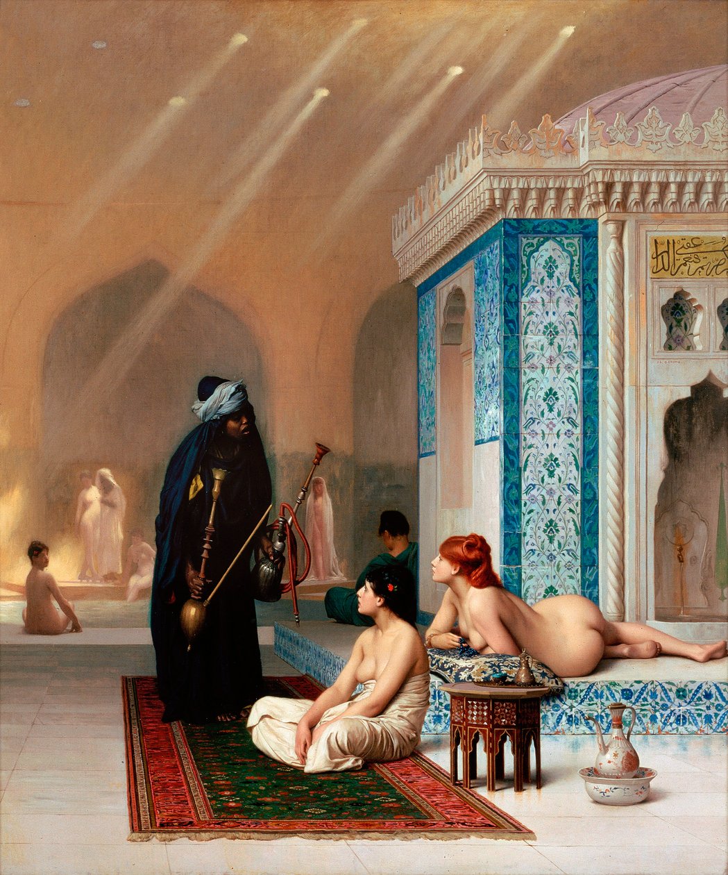 The pool of the Harem - Pool i ett Harem av Jean Leon Gerome