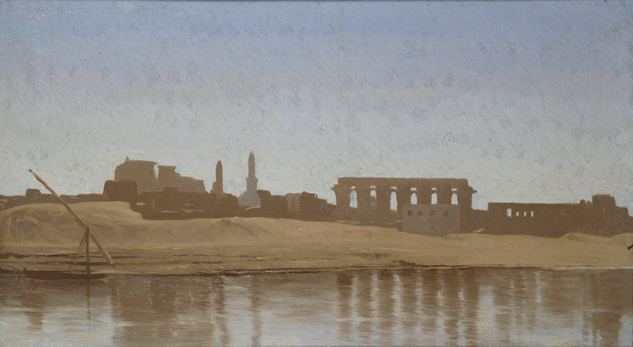 Utsikt över Nilen vid Luxor, 1857 av Jean Leon Gerome