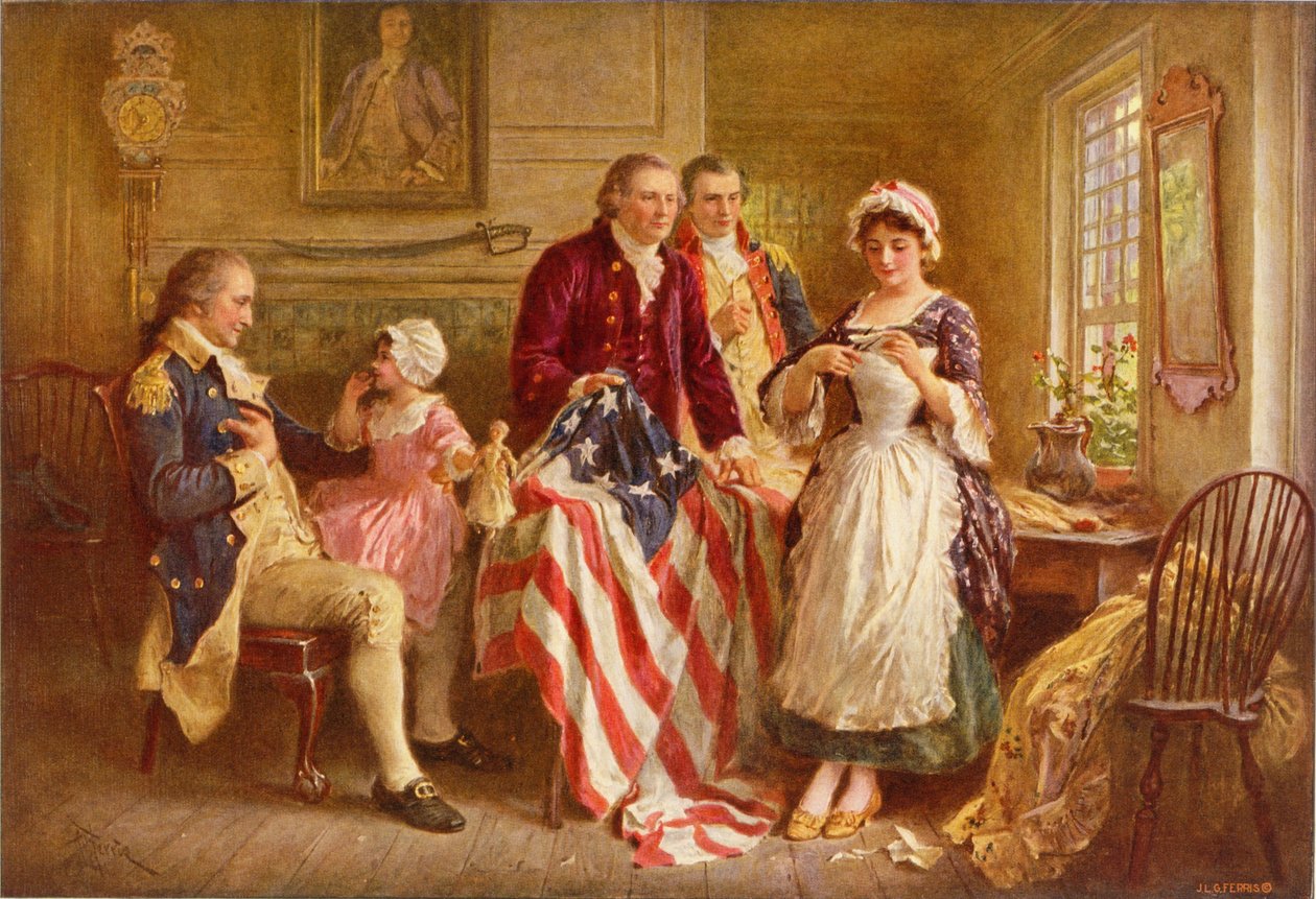 Betsy Ross 1777 av Jean Leon Gerome Ferris