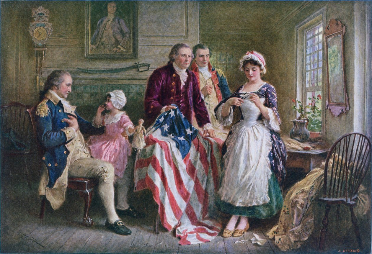 Betsy Ross 1777 av Jean Leon Gerome Ferris