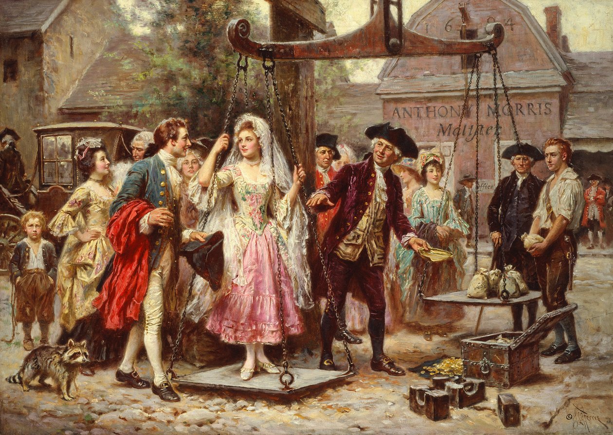 Hennes vikt i guld, ca 1921 (olja på duk) av Jean Leon Gerome Ferris
