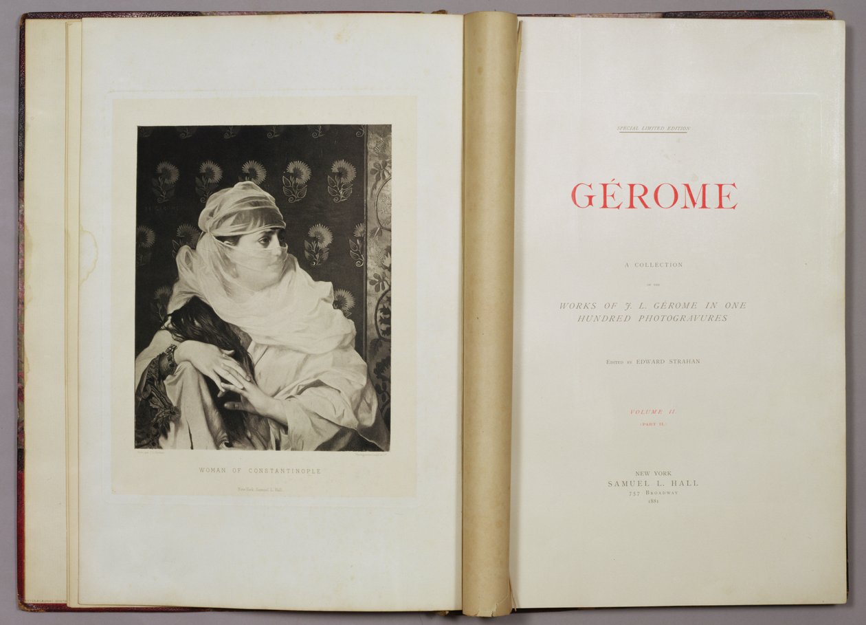 Woman of Constantinople, från en samling av Jean-Leon Geromes verk i 100 fotogravyrer, 1881 (fotogravyr) av Jean Leon after Gerome