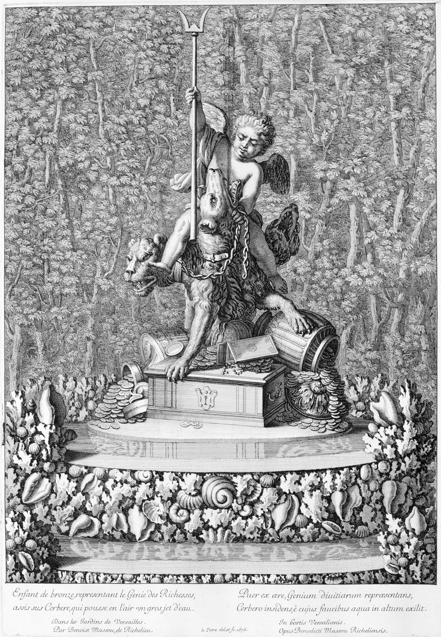 Fontän med rikedomens geni, Versailles, 1676 av Jean Lepautre