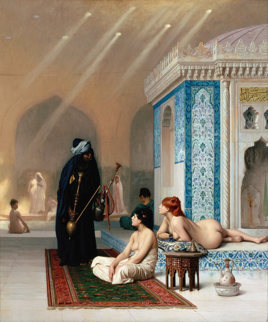 Pool i ett harem av Jean Leon Gerome