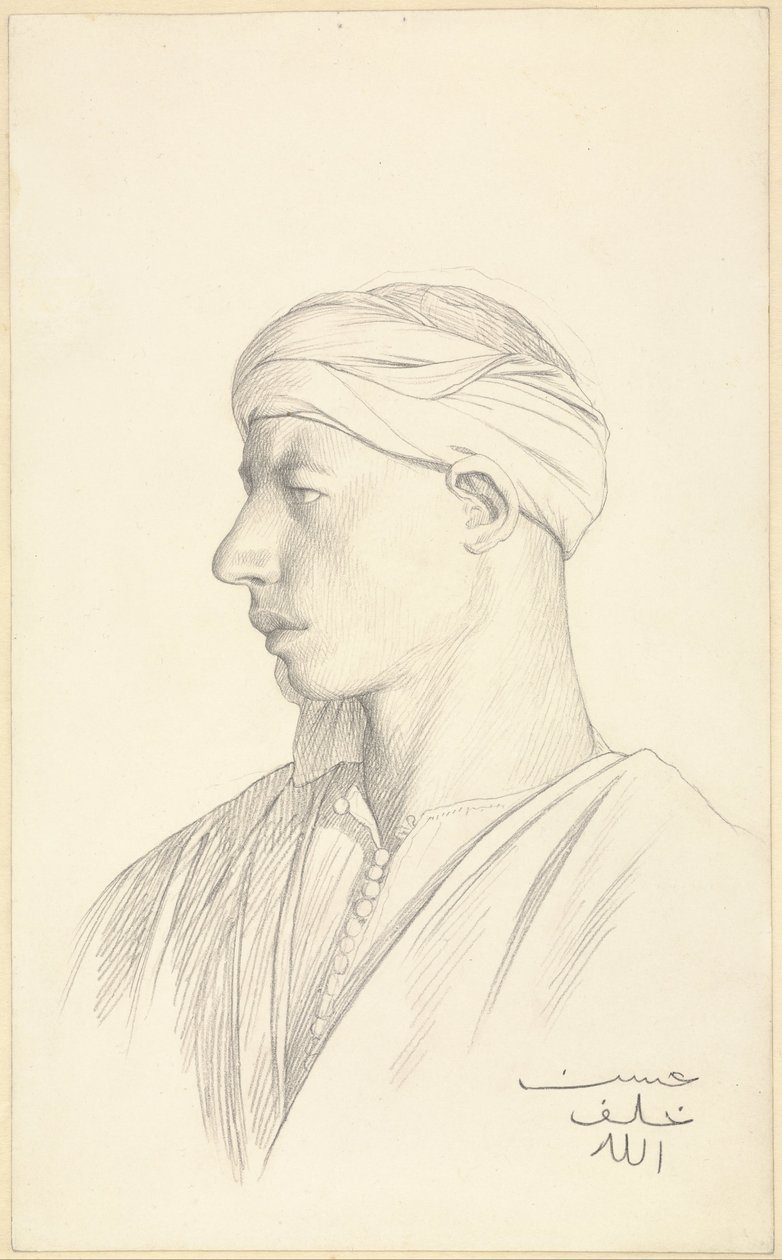 Porträtt av en egyptisk fellah av Jean Leon Gerome
