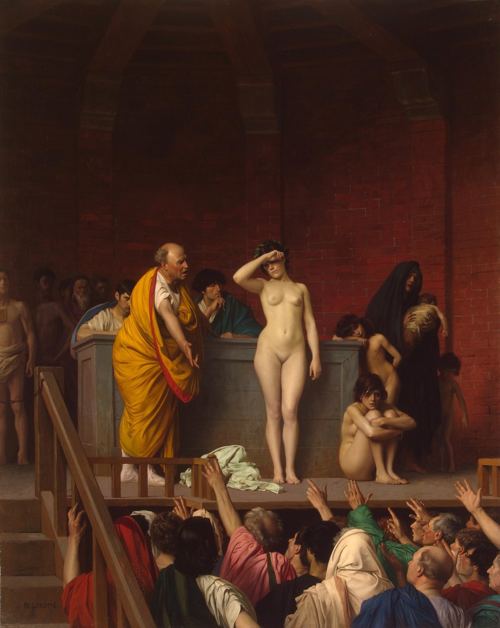 Slavmarknaden i antikens Rom av Jean Leon Gerome