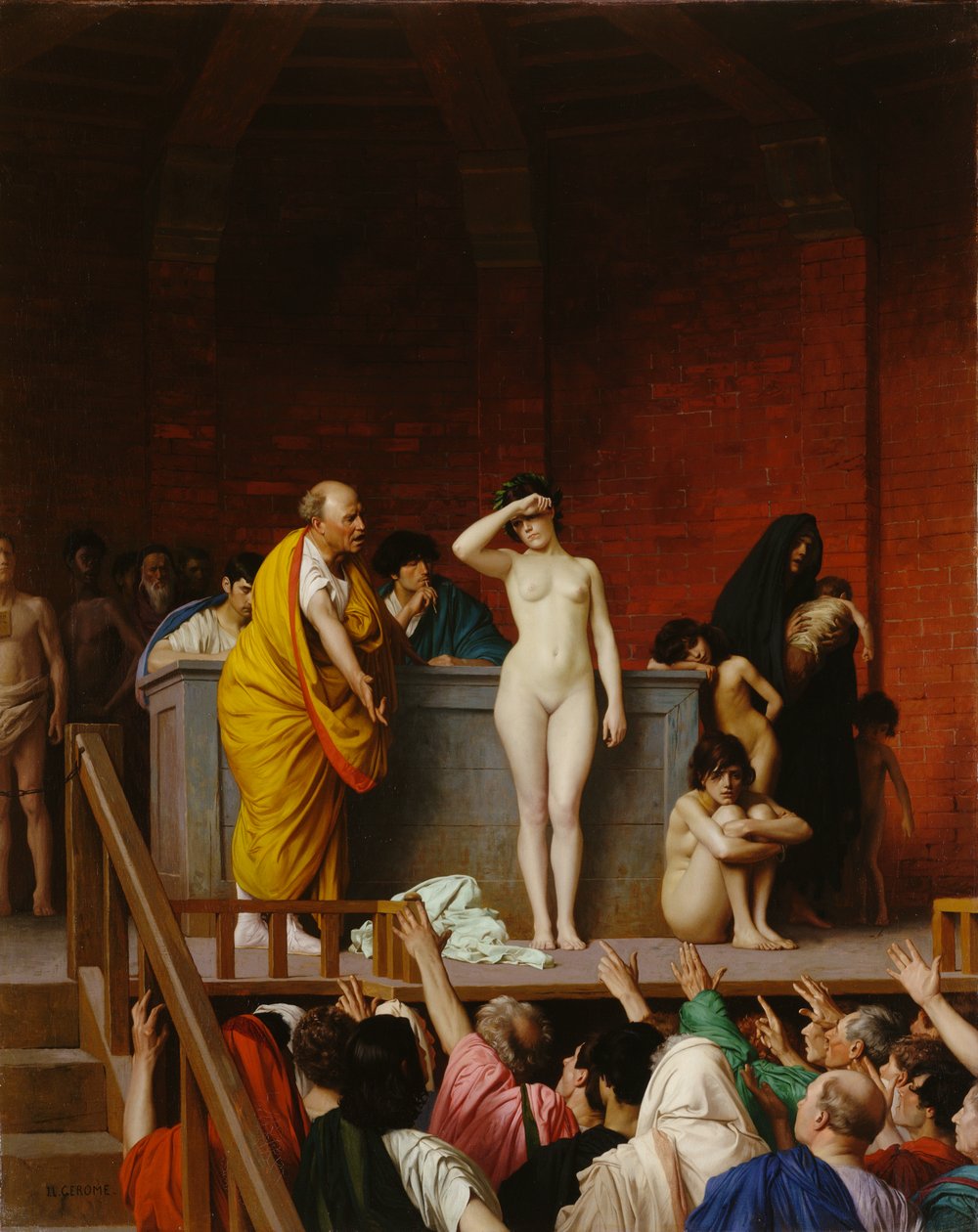 Slavmarknaden i antikens Rom av Jean Leon Gerome