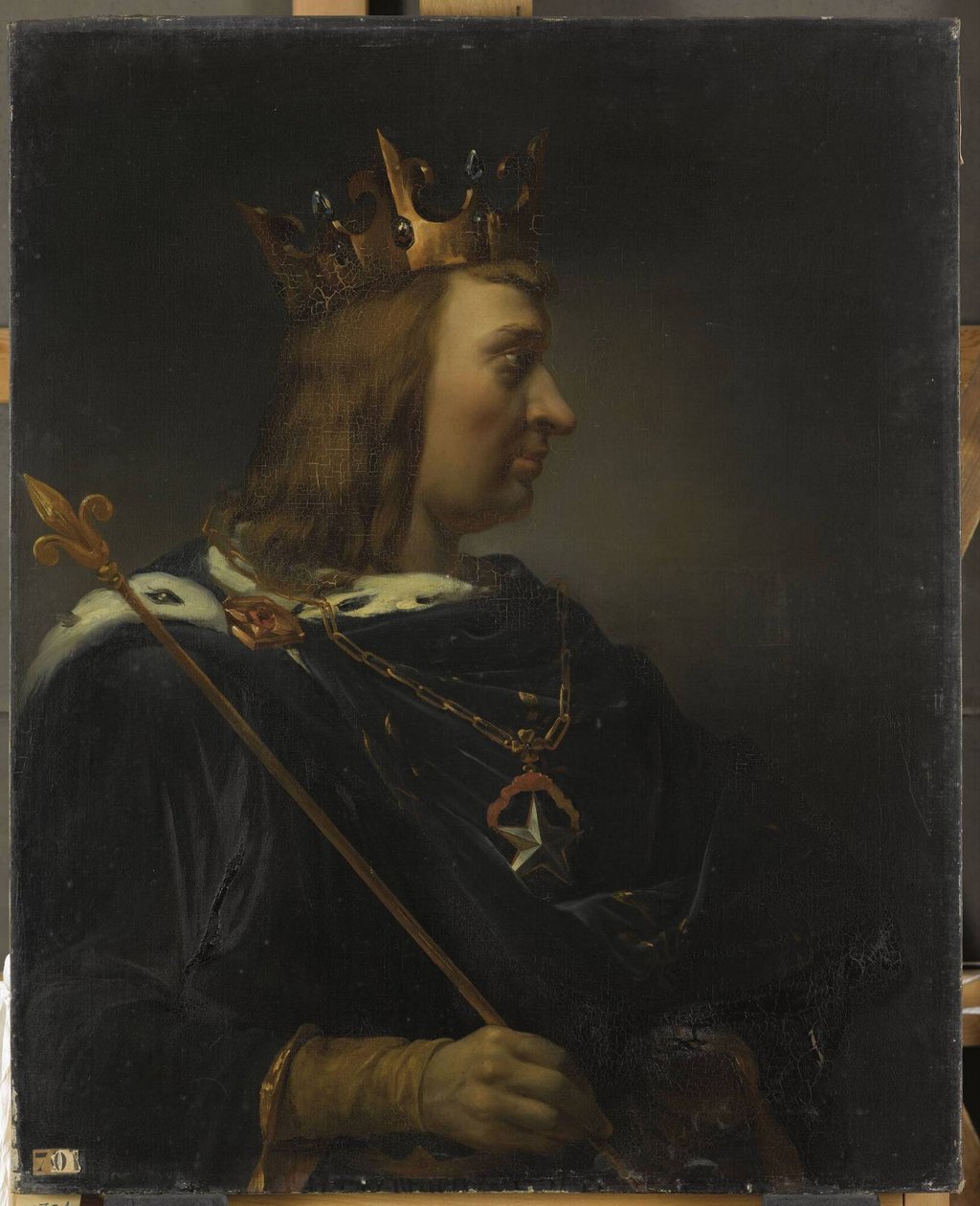 Franska: Jean II, dit le Bon, roi de France  Jean II, dit le Bon, roi de France (1319-1364) Johan II, kallad den gode, kung av Frankrike (1319-1364) av Jean Leonard Lugardon