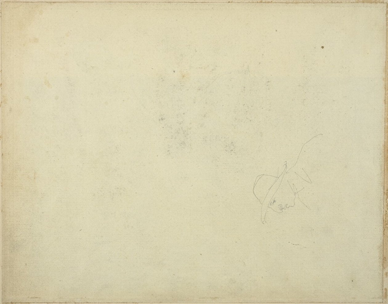 Karikatyr av en man med bredbrättad hatt av Jean Louis André Théodore Géricault