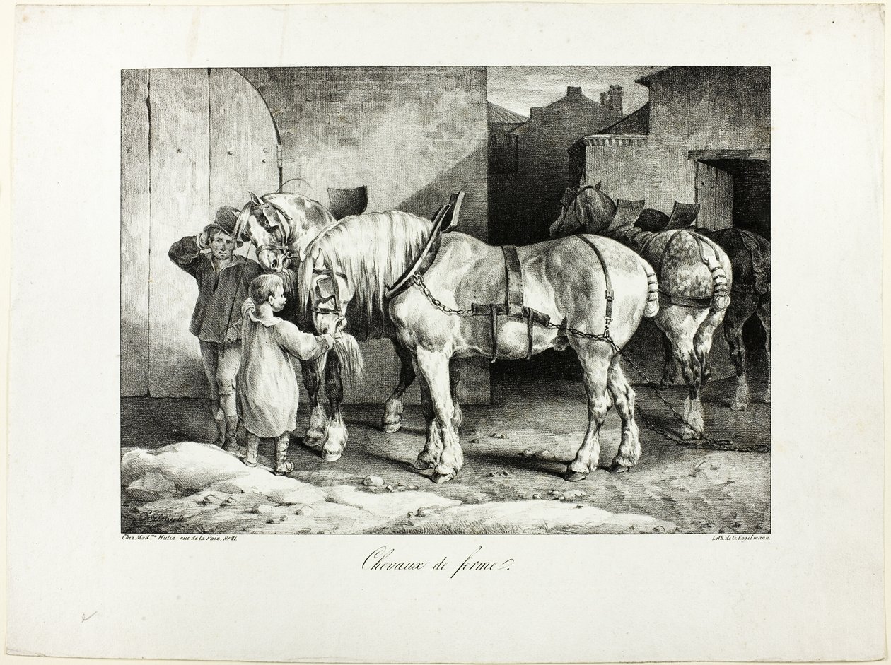 Lantbrukshästar av Jean Louis André Théodore Géricault