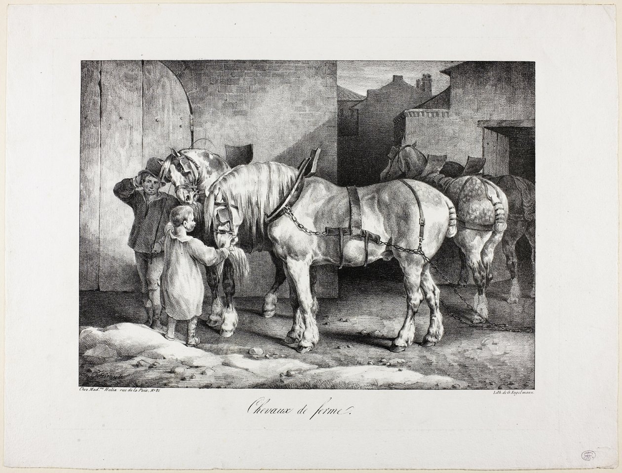 Lantbrukshästar av Jean Louis André Théodore Géricault