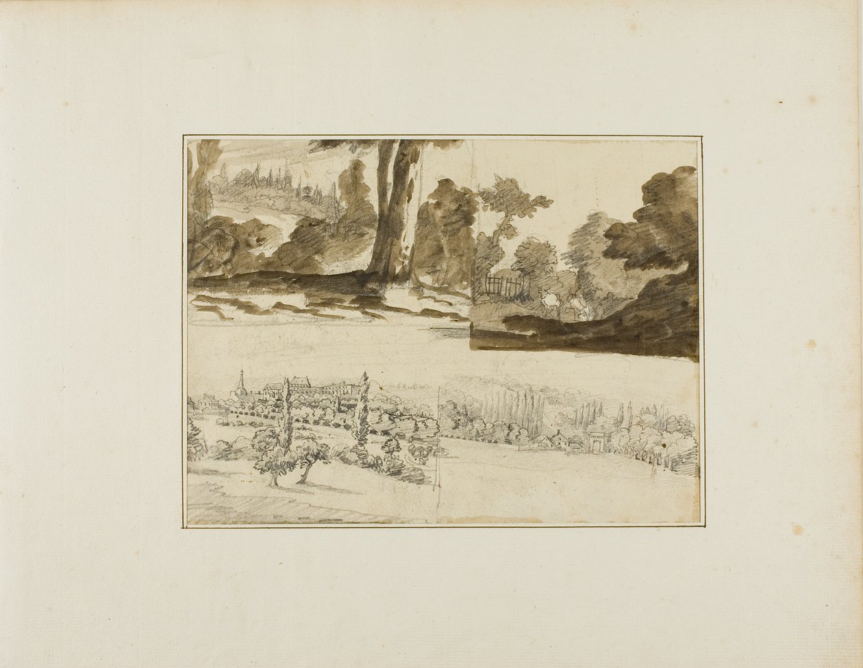 Fyra landskap av Jean Louis André Théodore Géricault