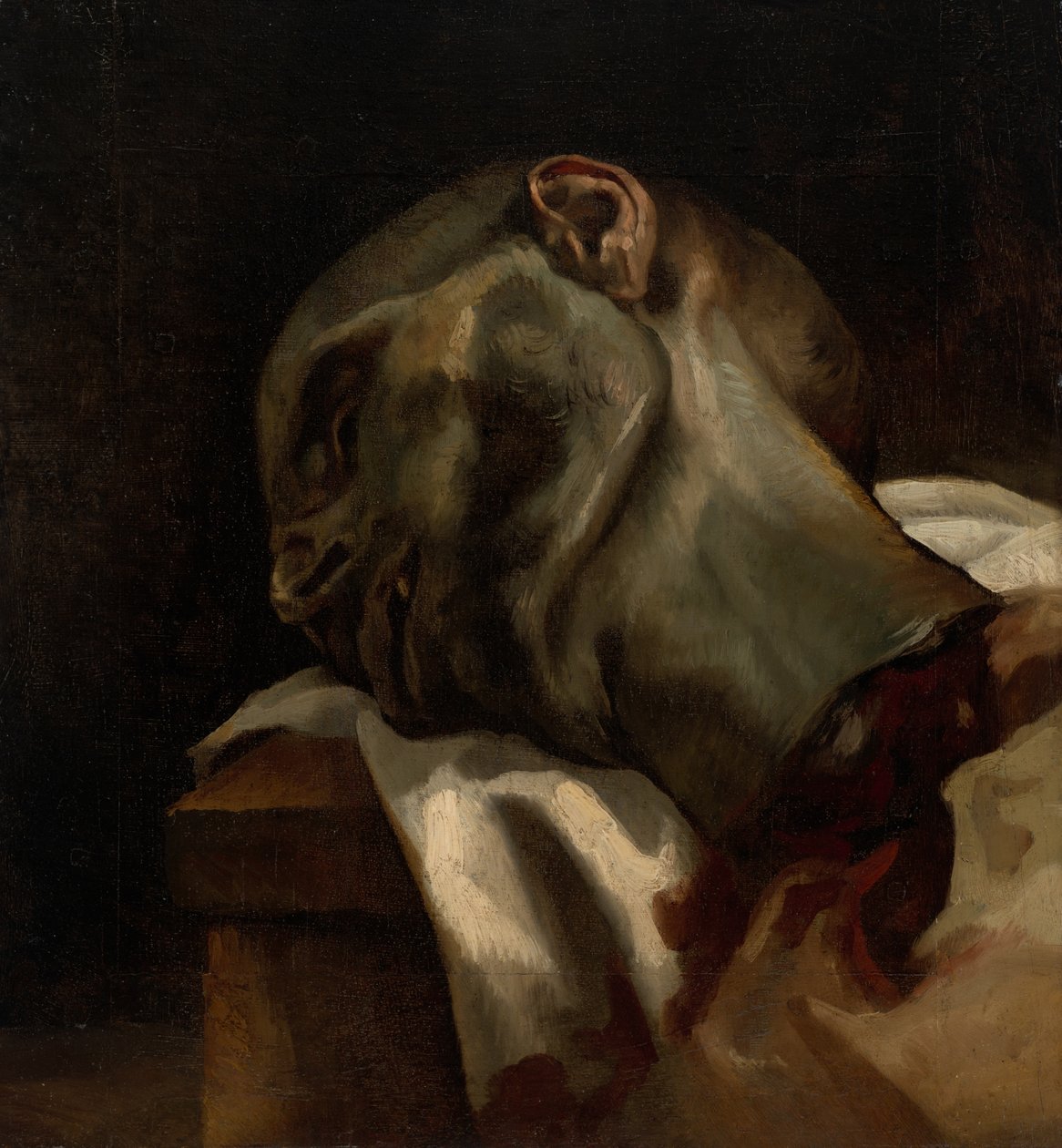 Huvud av en giljotinerad man av Jean Louis André Théodore Géricault