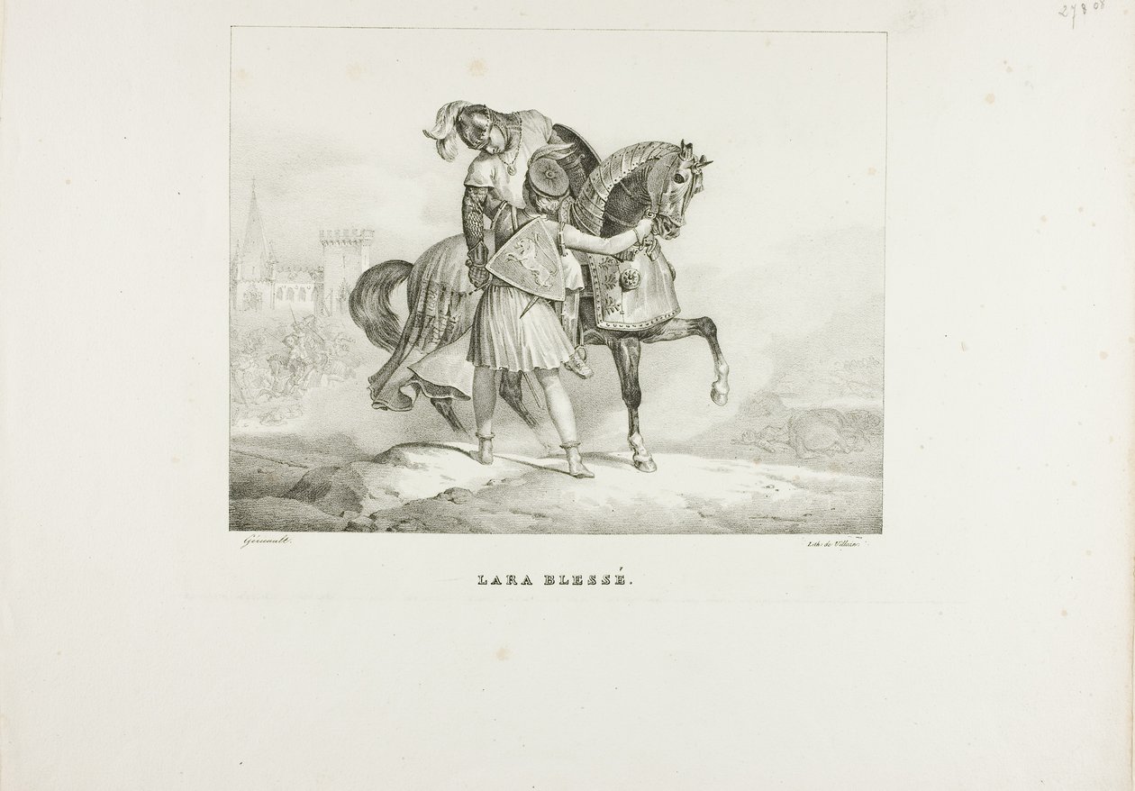 Lara skadad av Jean Louis André Théodore Géricault