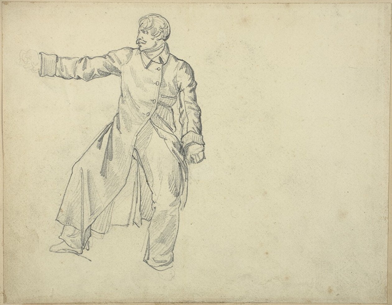 Studie av en artillerist av Jean Louis André Théodore Géricault